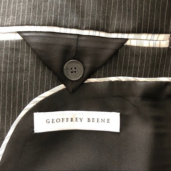 Geoffrey Beene Gray Stripe Jacket 44 Regular 39 Waist - Picture 3 of 8
